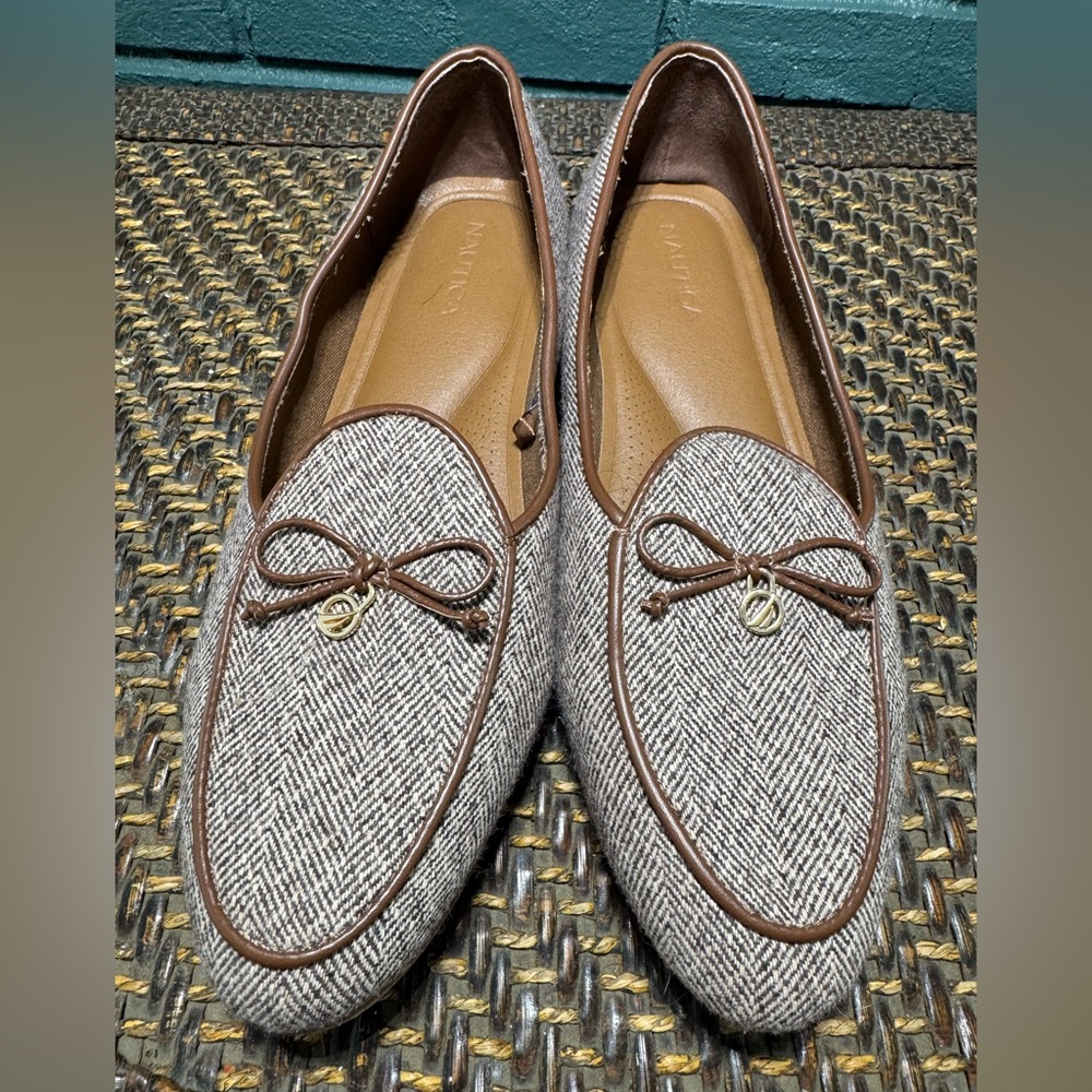 Nautica Kelline Flats Brown and Cream